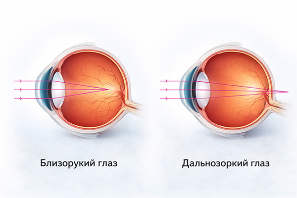 Близорукость и дальнозоркость - отличия